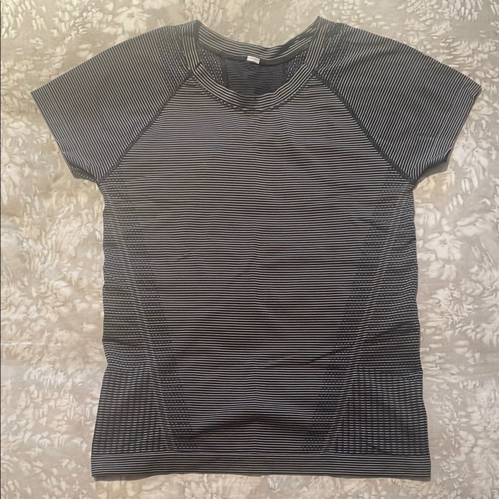 Black and White Striped Women's Top